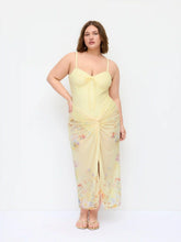 Sweetheart Tie Front One-piece Swimsuit With Floral Sarong Curve & Plus