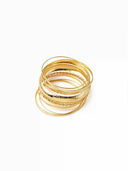 10PCS TWISTED & TEXTURED BRACELET SET