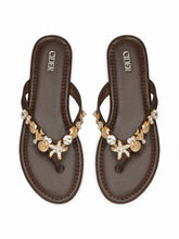 STARFISH & SHELL & RHINESTONE FLIP-FLOP SLIPPERS