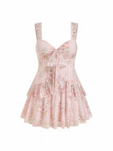 Lace Floral Sweetheart Tiered Mini Dress Curve & Plus