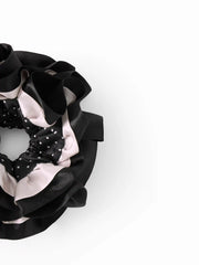 DOUBLE LAYERED POLKA DOT SCRUNCHIE