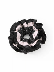 DOUBLE LAYERED POLKA DOT SCRUNCHIE