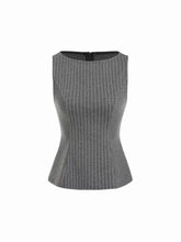 Stripe Boat Neck Tank Top