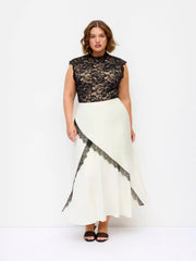 Lace Floral High Neck Sleeveless Bodysuit Curve & Plus