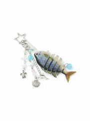 FISH & SHELL & TURTLE KEYCHAIN
