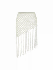 Crochet Side Tie Cover Up with Tassels