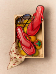 SQUARE TOE FLIP-FLOP SLIPPERS