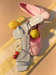 STRAP SQUARE TOE CHUNKY HEEL SANDALS