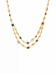 RHINESTONE LAYERED NECKLACE