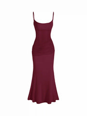 Mesh Sculptural V-neck Pleated Corset Glitter Bobycon Maxi Dress