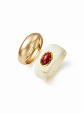 2PCS RESIN BANGLE BRACELET SET