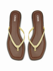 SQUARE TOE FLIP-FLOP SLIPPERS