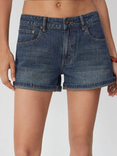 Denim Low Rise Shorts