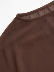 Ruched Cami Top & Chiffon Boat Neck Cape