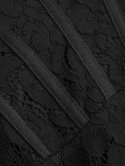 Lace Sculptural Tube Draped Bobycon Mini Dress