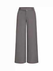 Low Rise Straight Leg Trousers With Belt