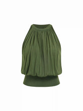 Knit High Stretch Ruched Draped Vest