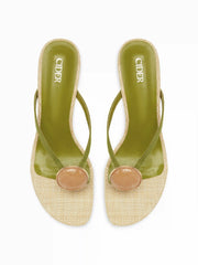 GEMSTONE DECOR FLIP-FLOP SANDALS
