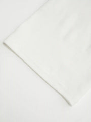 V-neck Mid-length Sleeve Scalloped Lace Trim Tee Curve & Plus