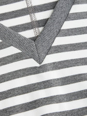 Cotton-blend High Stretch V-neck Short Sleeve Tee