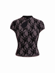 In Memories Lace Cutout Top