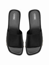 STUDDED PLATFORM MULE SANDALS