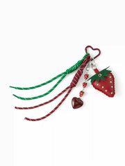 STRAWBERRY & HEART KEYCHAIN