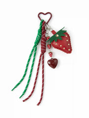 STRAWBERRY & HEART KEYCHAIN