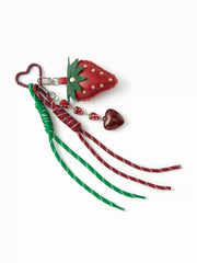 STRAWBERRY & HEART KEYCHAIN