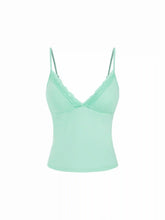 V-Neck Lace Trim Cami Top