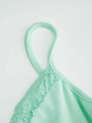 V-Neck Lace Trim Cami Top