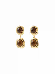 GEMSTONE RESIN DROP EARRINGS