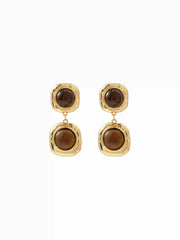 GEMSTONE RESIN DROP EARRINGS