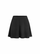Satin Low Rise Lace Trim Flared Mini Skort