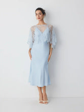 Lace Cape and Mermaid Maxi Dress Set