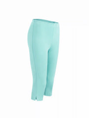 Low Rise High Stretch Split Knee Length Capri Leggings