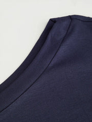 Knit Fabric Asymmetrical Neck Solid Animal Asymmetrical Short Sleeve Tees Curve & Plus