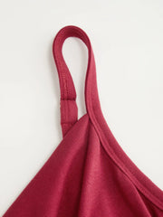 Cowl Neck Ruched Asymmetrical Hem Cami Top Curve & Plus