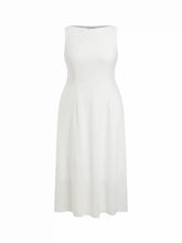 Boat Neck Solid Maxi Dress Curve & Plus