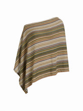 STRIPED KNITTED CAPE