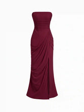 Mesh Bandeau Lace up Bodycon Maxi Dress