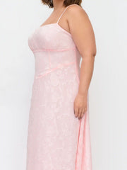 Jacquard Floral A-line Maxi Dress Curve & Plus