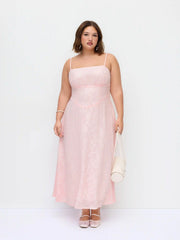 Jacquard Floral A-line Maxi Dress Curve & Plus