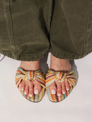 BOWKNOT WOVEN SLIPPERS