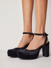 BOWKNOT PLATFORM CHUNKY HEELS