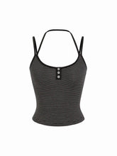 Jacquard Striped Scoop Neck Cami Top