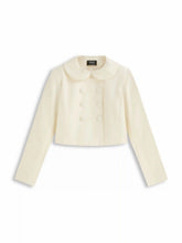 Peter Pan Collar Double Breasted Long Sleeve Blazer