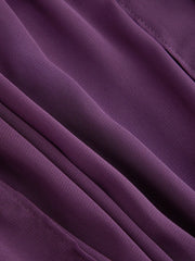 Chiffon V-neck Sleeveless Draped Blouse With Scarf Curve & Plus