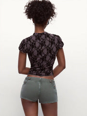 In Memories Lace Cutout Top