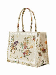 FLORAL JACQUARD TOTE BAG